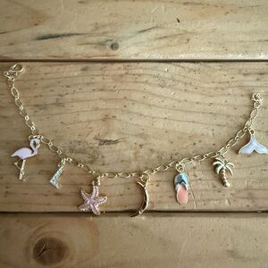 Loveleigh designs beachy pink charm bracelet